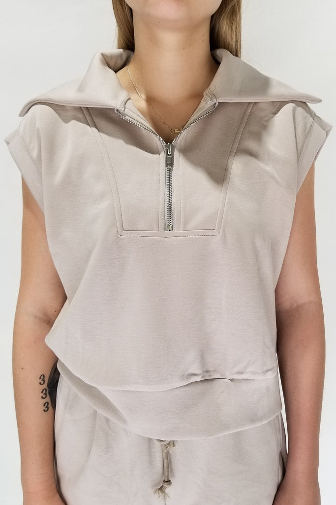 Blake Sweatshirt Top- Stone