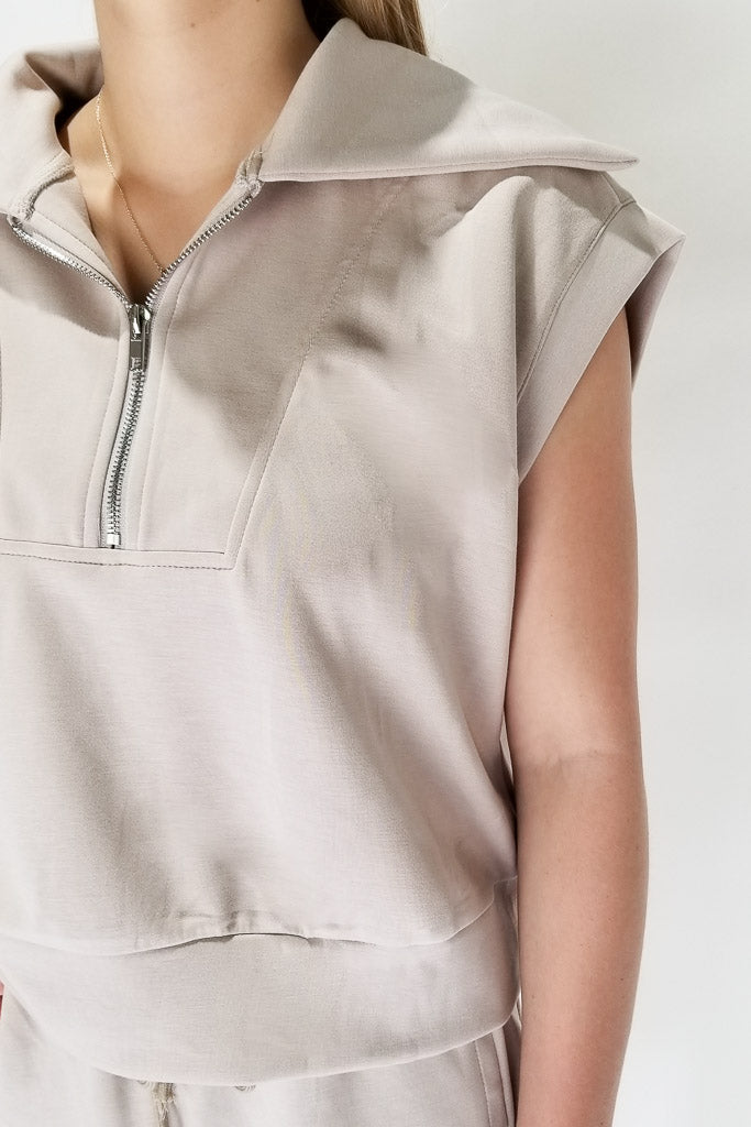 Blake Sweatshirt Top- Stone