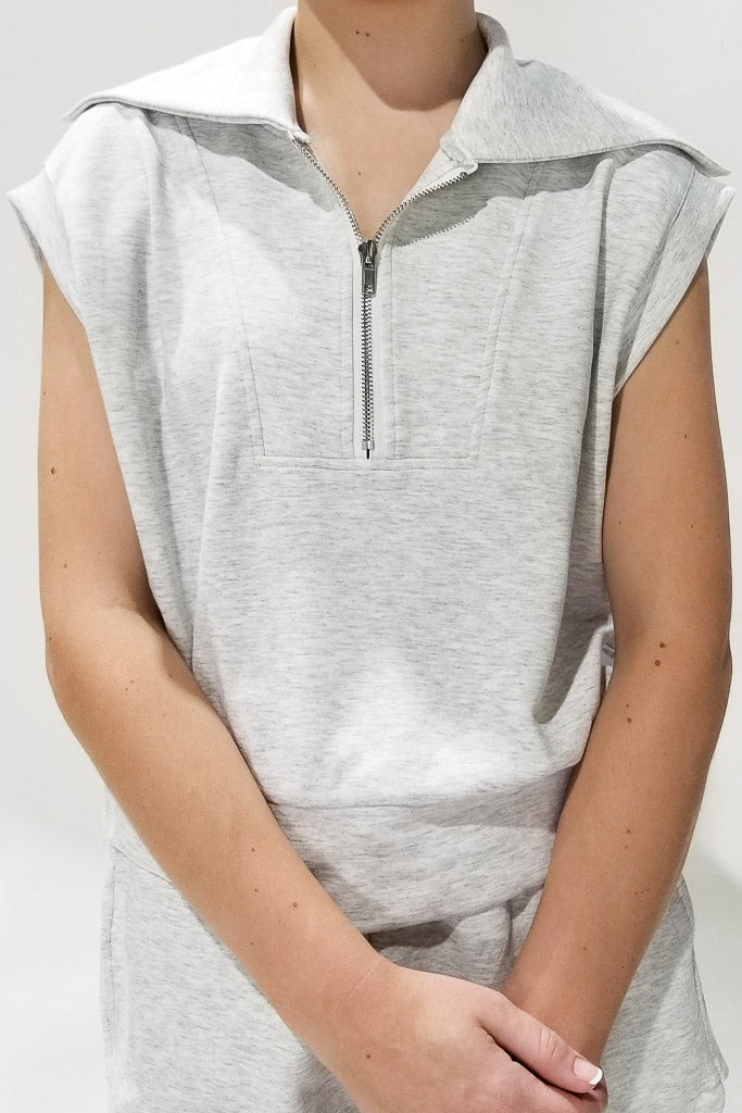 Blake Sweatshirt Top- Heather Grey