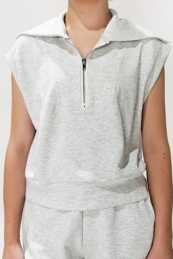 Blake Sweatshirt Top- Heather Grey