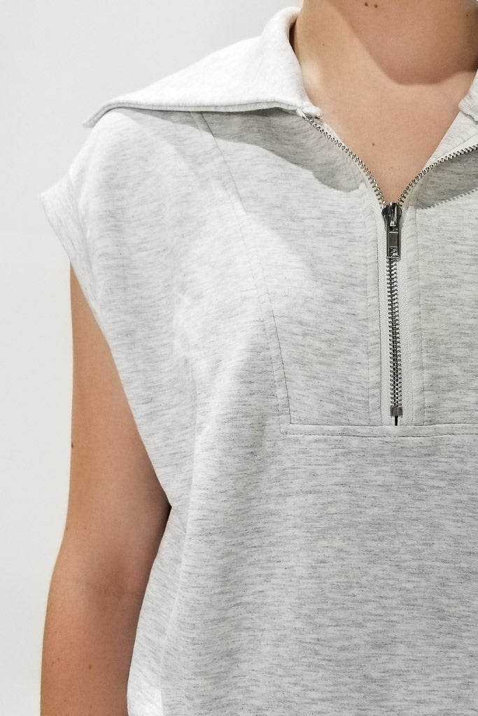 Blake Sweatshirt Top- Heather Grey