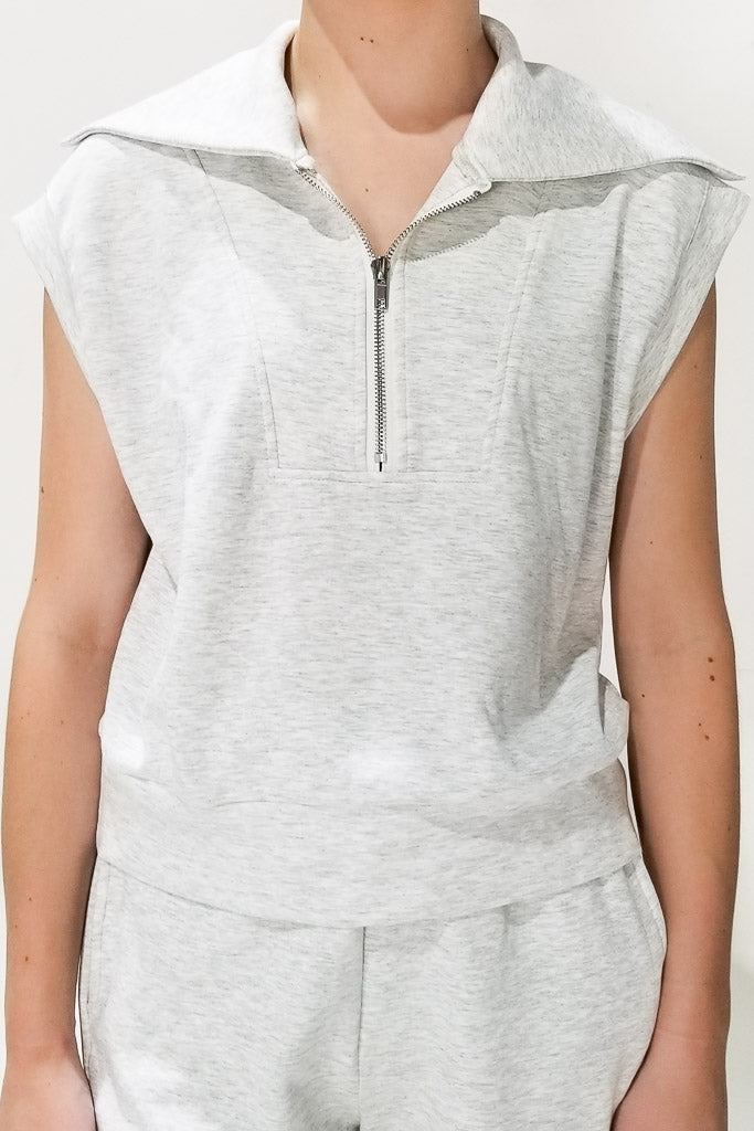 Blake Sweatshirt Top- Heather Grey