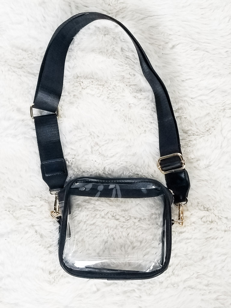 Take A Risk Clear Bag - Black