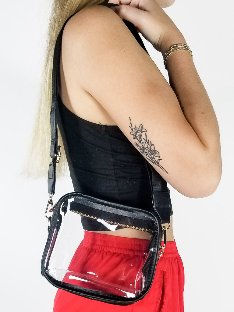 Take A Risk Clear Bag - Black