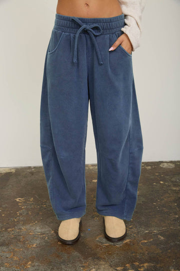 In My Power Barrel Sweatpants - Vintage Blue