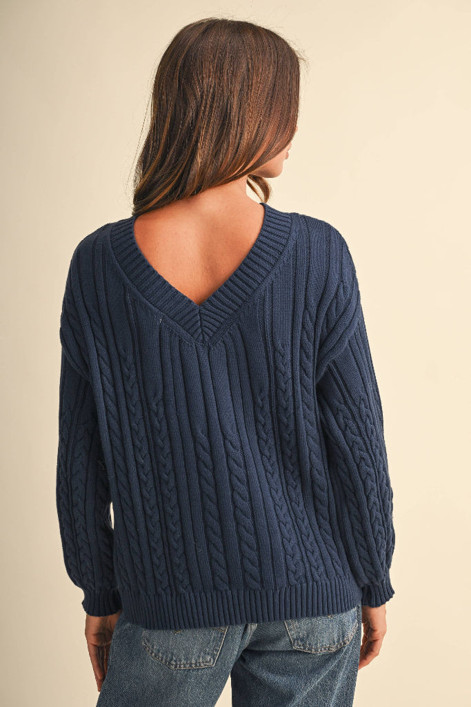 Nice Try Herring Sweater - Navy