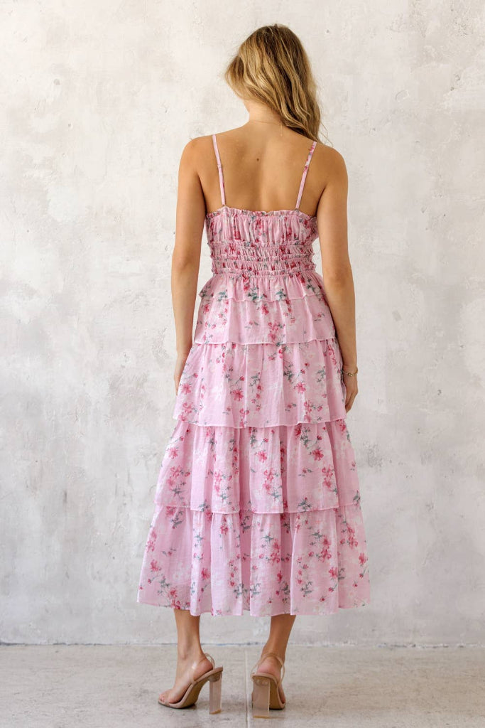 Sia Midi Dress- Pink