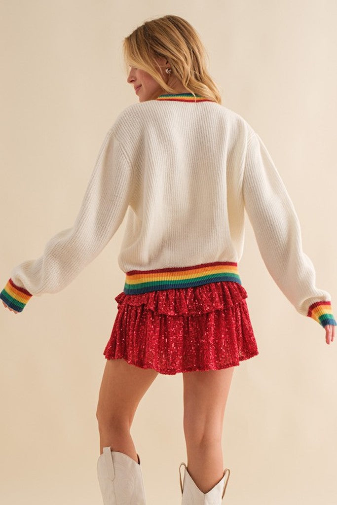 Merry and Bright Sweater- White