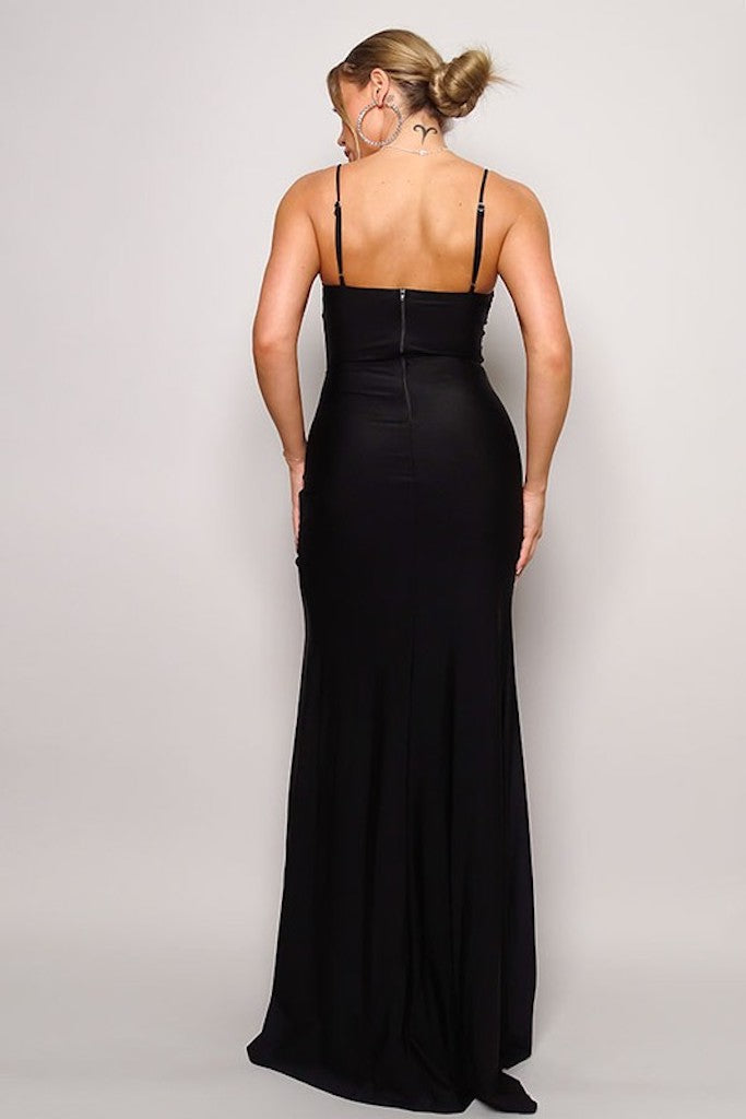 You&#039;re Glamorous Maxi Dress- Black