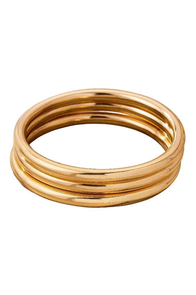 JOSSLYN by wall to wall - Chunky Triple Tube Bangle Set | 80B1604