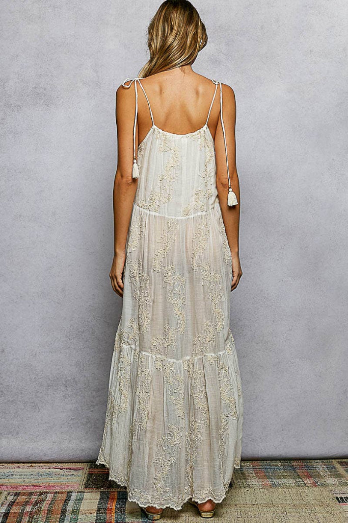 Free Flow Tiered Maxi Dress - Off White
