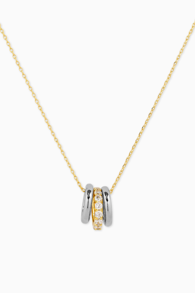 Halo Charm Pendant Necklace - Gold/Silver