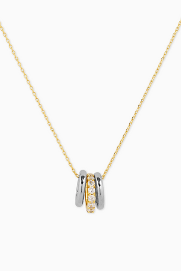 Halo Charm Pendant Necklace - Gold/Silver