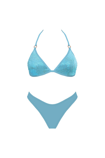 Forever Summer Sequin Bikini  - Blue