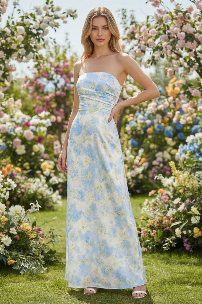 Feeling Dreamy Floral Maxi Dress - Blue Multi
