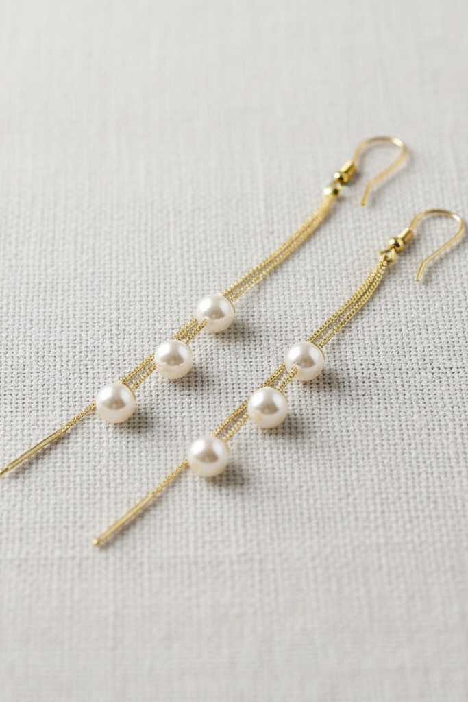Pearl Passion Tassel Drop Earrings - Gold