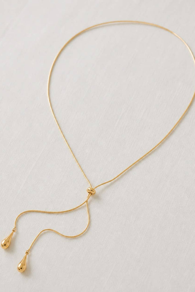 Divine Detail Bolo Necklace - Gold