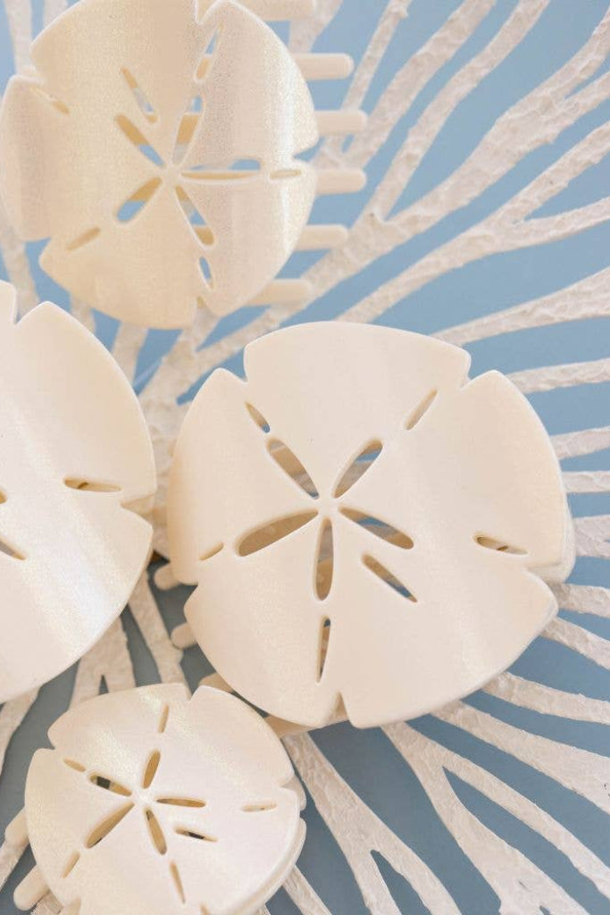 TELETIES Small Sand Dollar Flat Hair Clip -