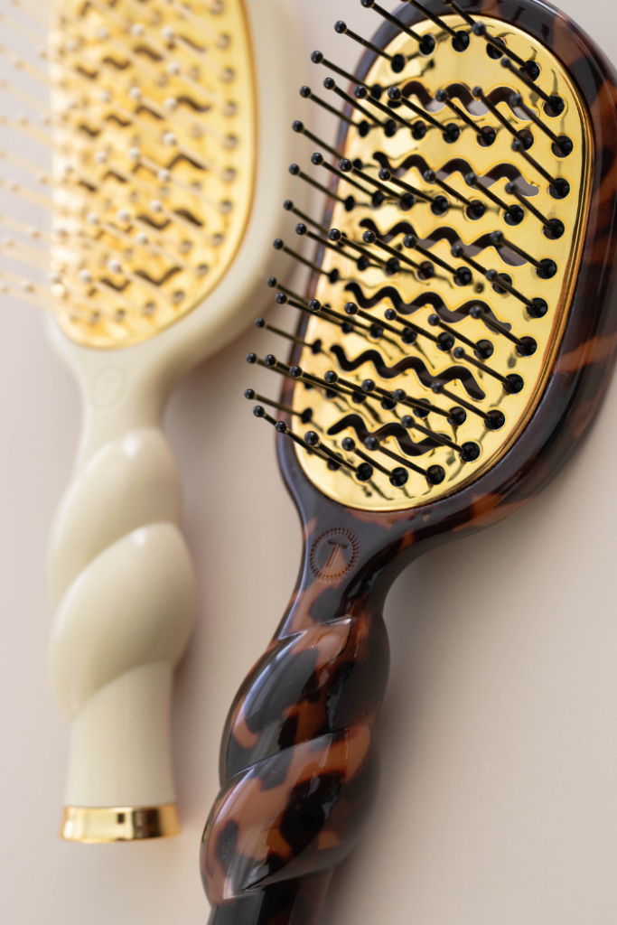 TELETIES  Mini Vented Brush - Tortoise