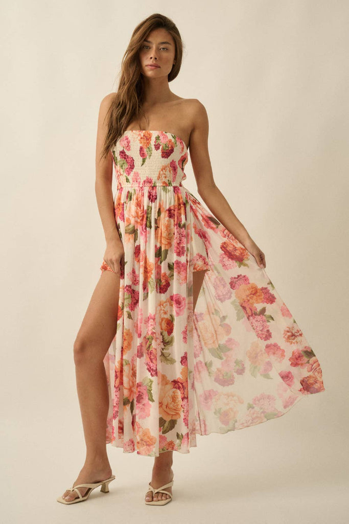 Kelsly Floral Maxi Dress - Pink