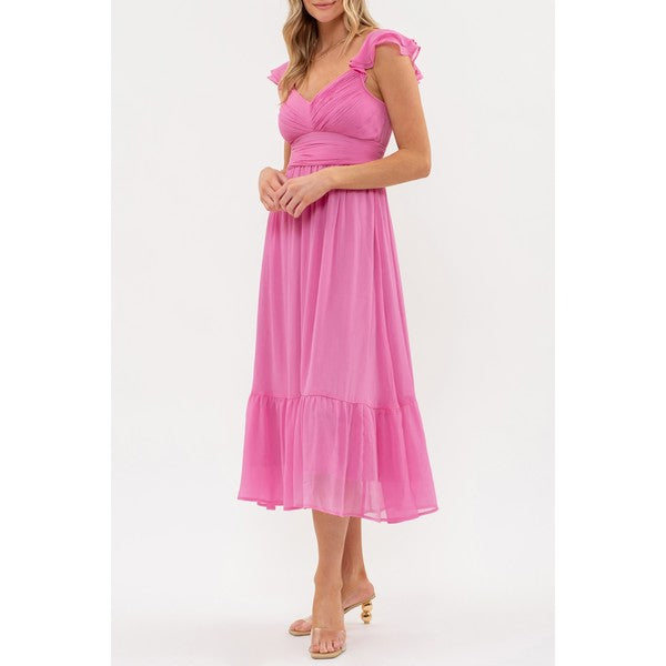 Jessa Midi Dress - Pink