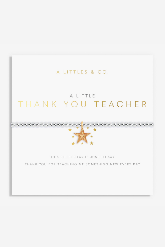 A Little &#039;Thank You Teacher&#039; Bracelet- Gold