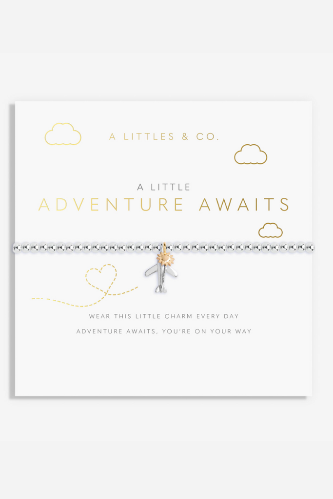 A Little &#039;Adventure Awaits&#039; Bracelet- Silver