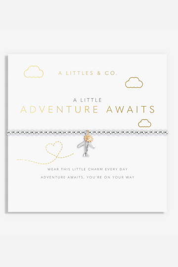 A Little &#039;Adventure Awaits&#039; Bracelet- Silver