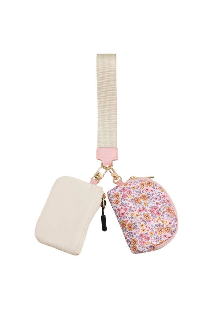 Nylon Dual Wristlet - Floral