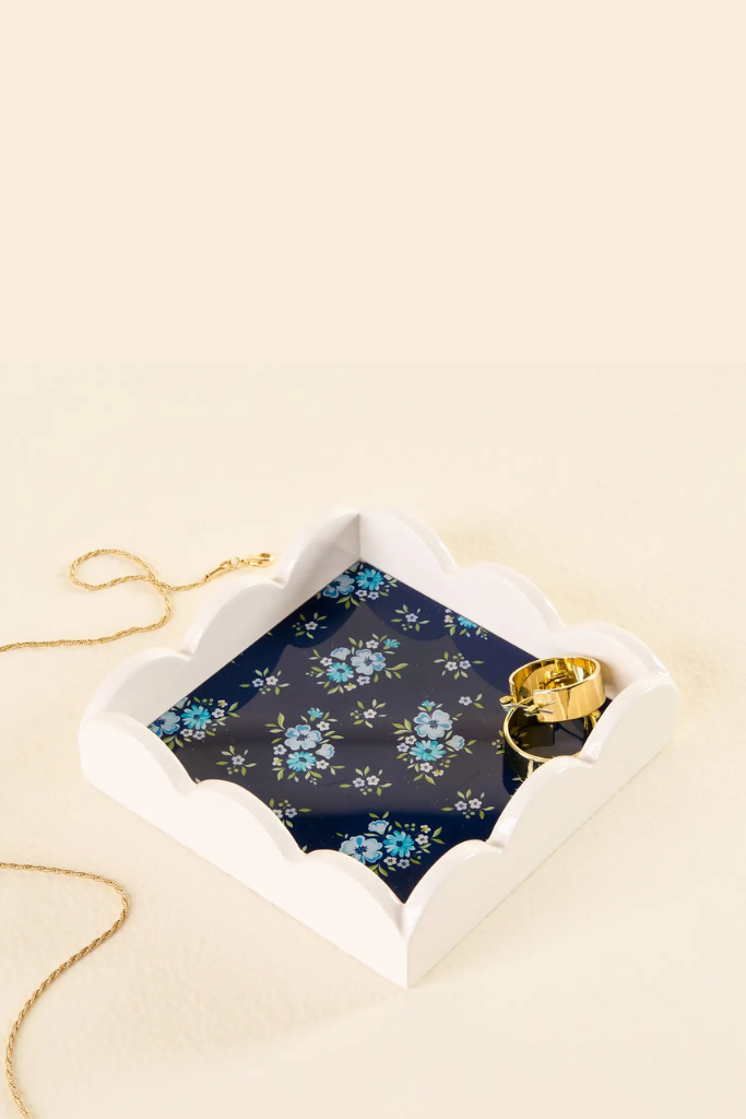 Scalloped Trinket Tray - Endless Daydream Navy