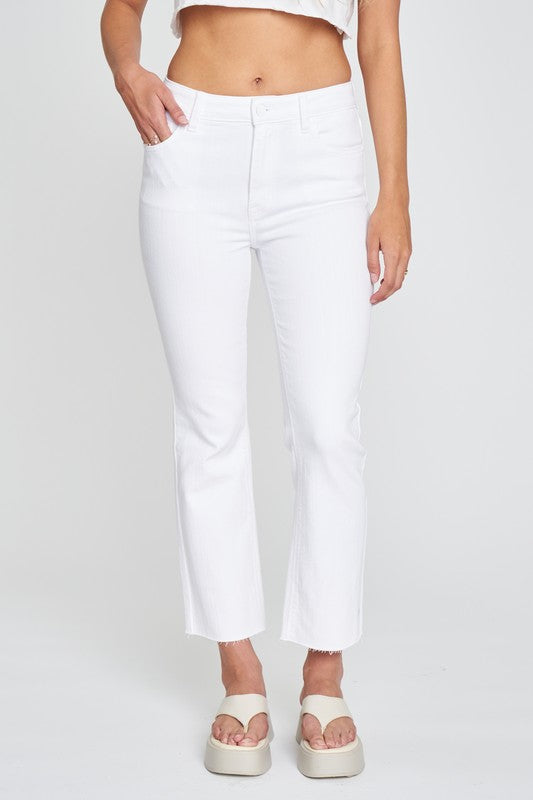 Check Me Out Cropped Jeans - White