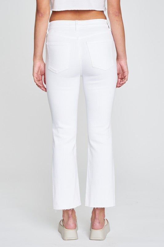Check Me Out Cropped Jeans - White