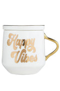 13oz Mug And Coaster Set - Happy Vibes