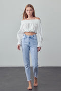 Begging For More Tapered Jeans- Light Wash