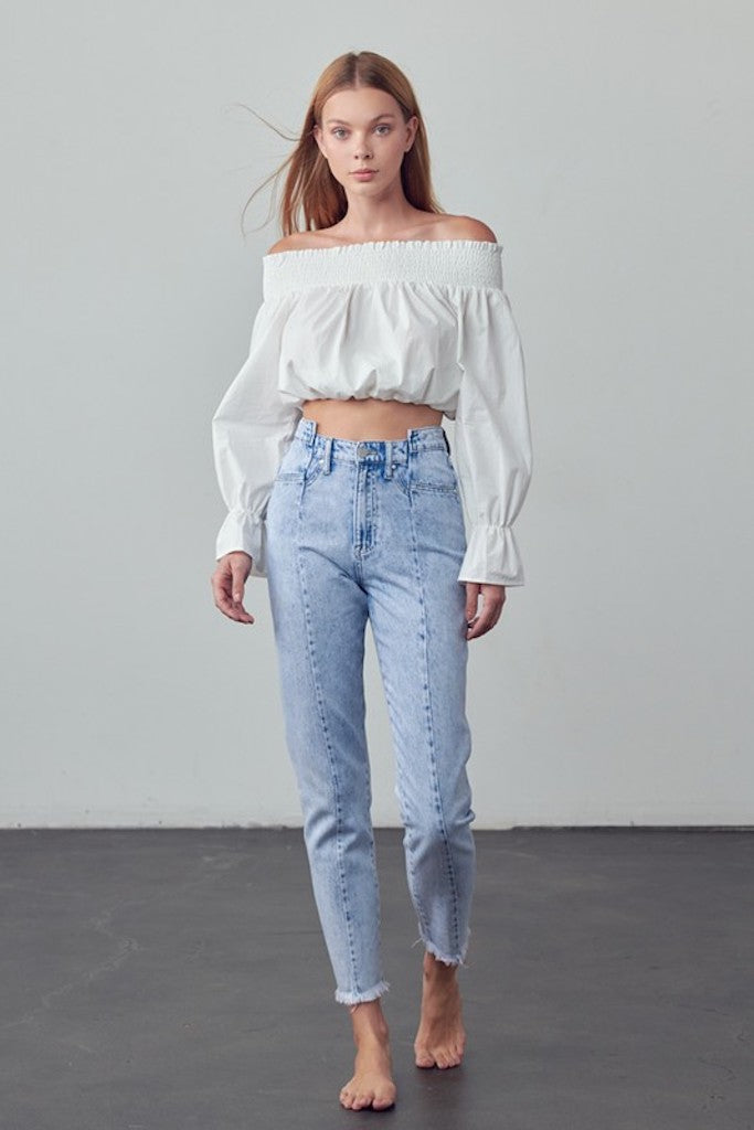 Begging For More Tapered Jeans- Light Wash