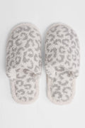 Stay Here Leopard Slippers- Gray