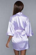 Main Attraction Satin Robe- Lavender