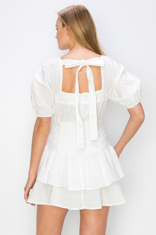 Stars Align Dress- White