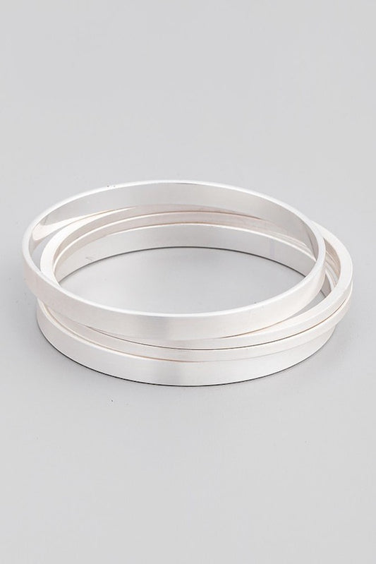 Good To Me Metal Bangles- Silver