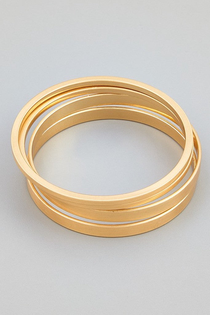 Good To Me Metal Bangles- Gold
