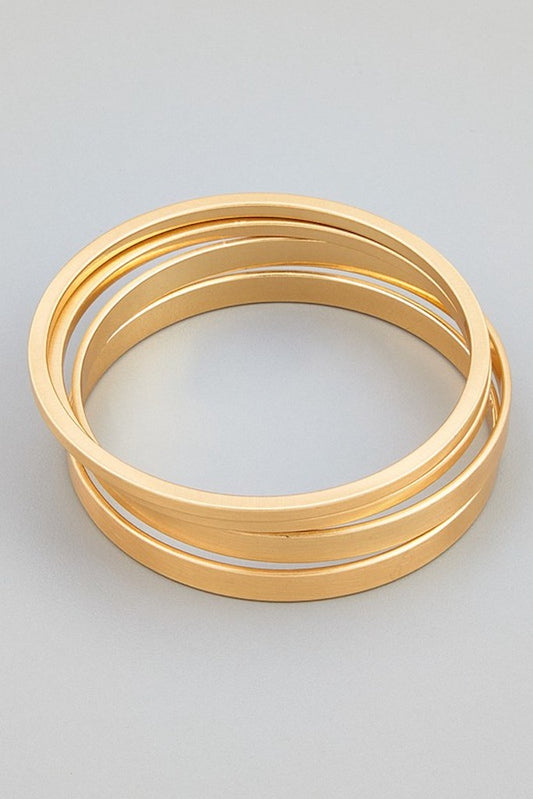 Good To Me Metal Bangles- Gold