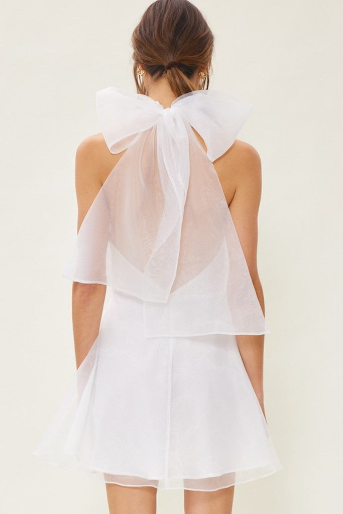 Heard Them Say Mini Dress- White