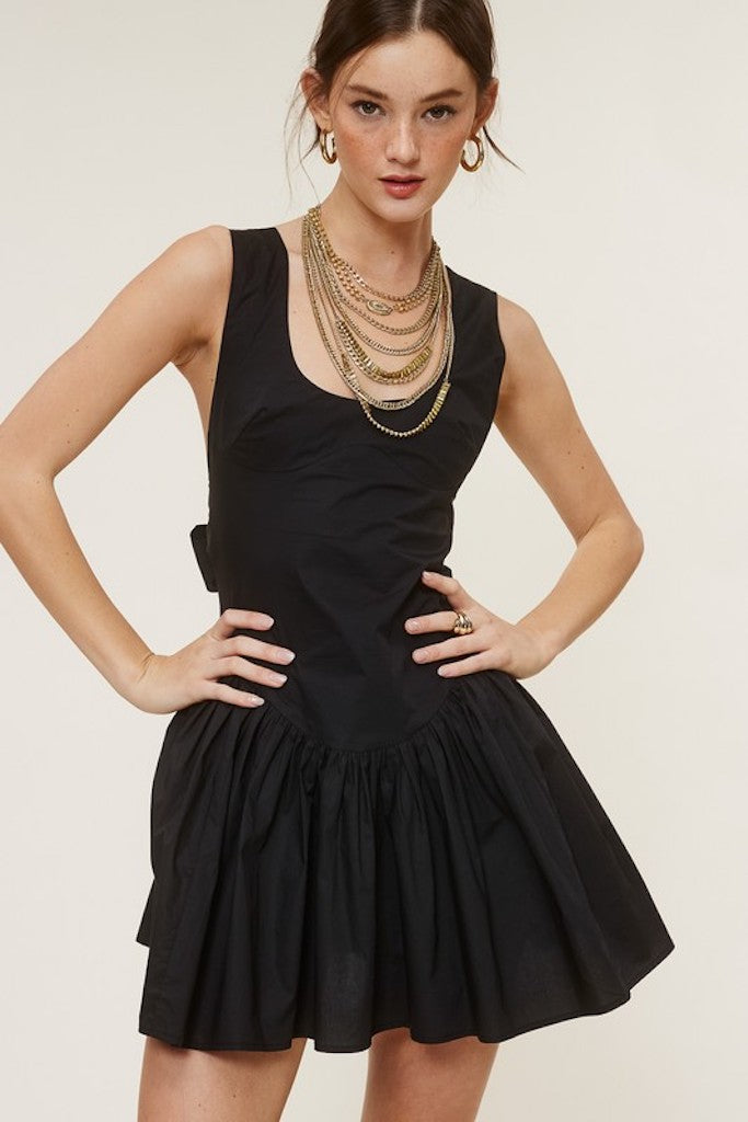 Open Arms Dress- Black