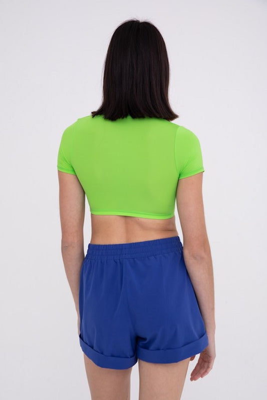 Just Wanna Rock Cropped Tee- Green
