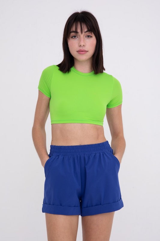 Just Wanna Rock Cropped Tee- Green