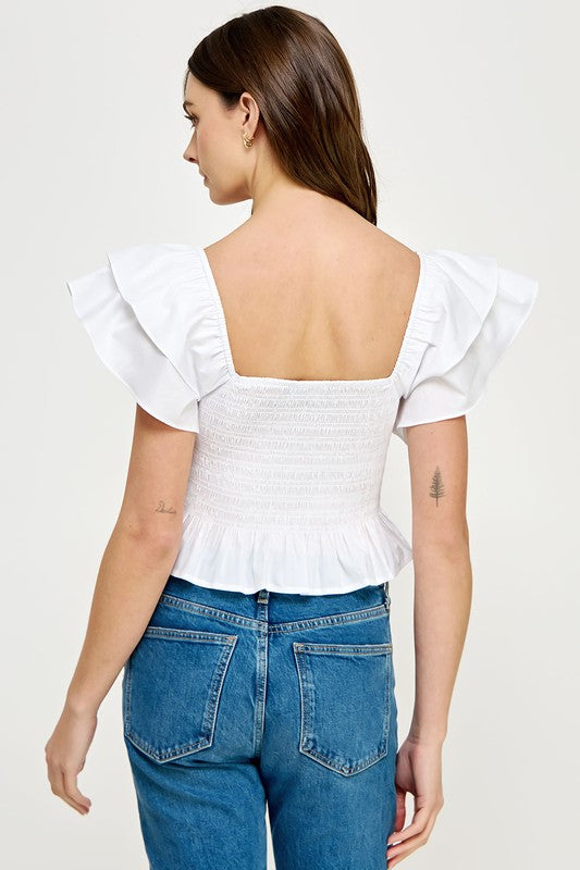 Just Feels Rights Top- White