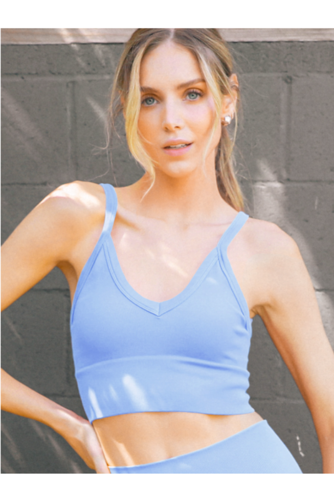 All The Feels Ribbed V-Neck Cropped Tank