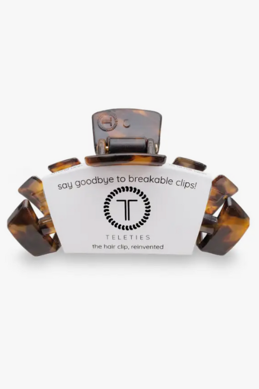 TELETIES Medium Hair Clip- Tortoise