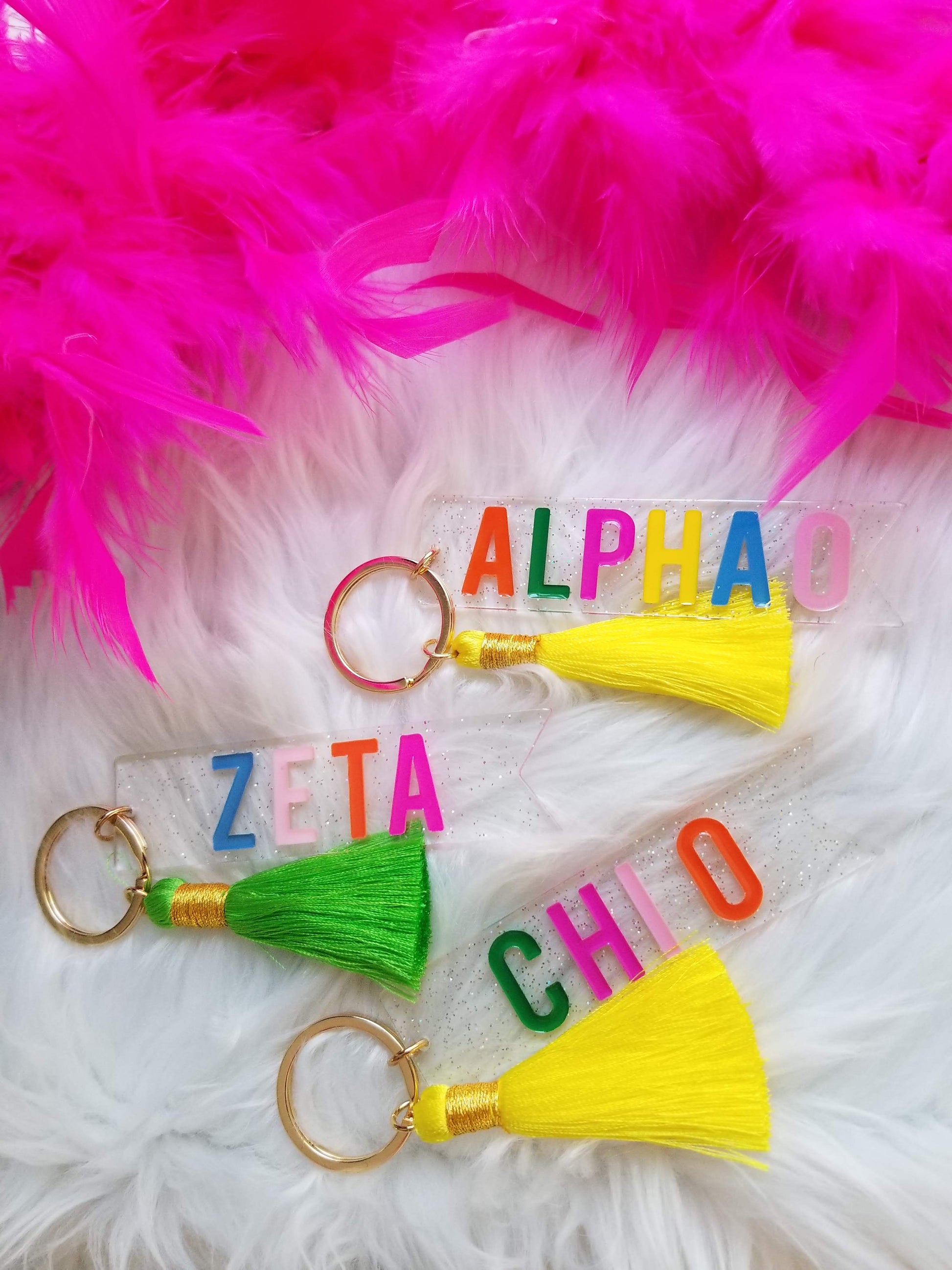 Sorority Tassel Keychain -