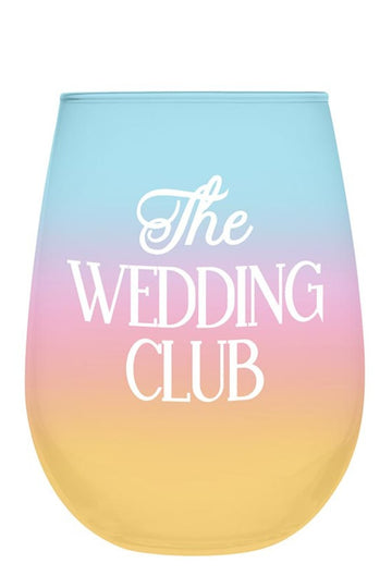 20oz Stemless Wine Glass- The Wedding Club